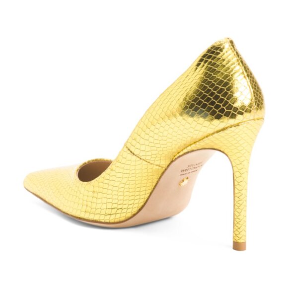 STUART WEITZMAN Made In Spain Leather Stuart 100 Pumps - Picture 2 of 3